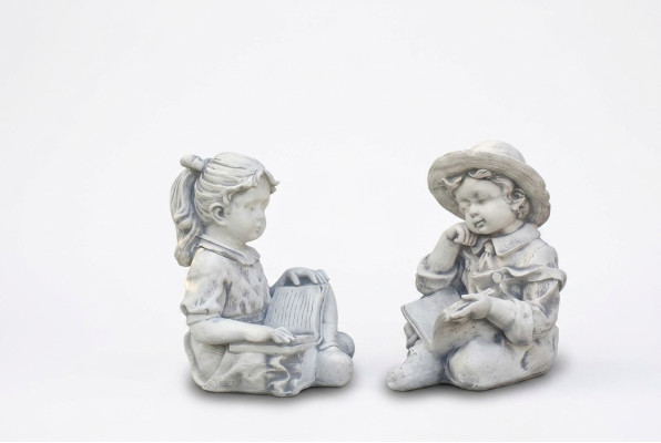 Junge 44cm Figur Statue Figuren Skulptur Statuen Garten