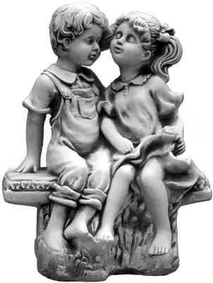 40cm Deko Skulptur Design Figur Statue Grau Garten Figuren Natur Statuen