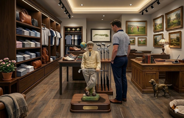 Design Golfspieler Figur Statue Skulptur Figuren Skulpturen Dekoration Deko 7610