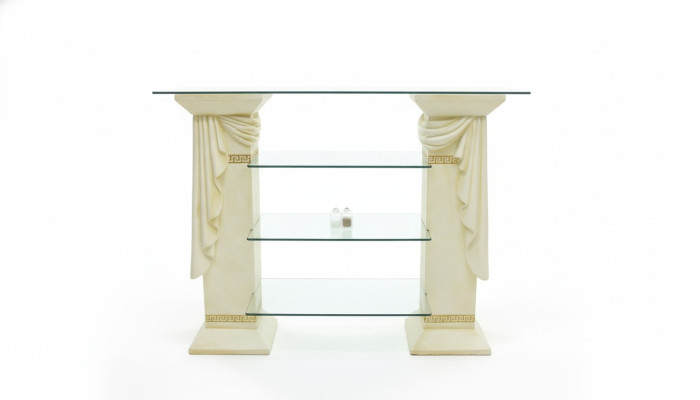 Design Vitrine Regal Glas Säule Schrank Vitrinen Regale Schrank Medusa Sideboard