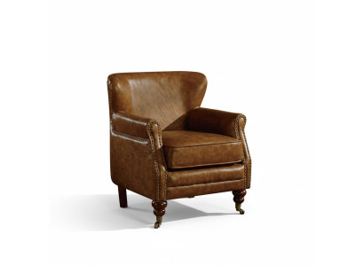 Chesterfield Ohrensessel Braun Leder Sofagarnitur Sessel Couch Ledersofa Neu