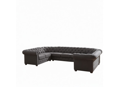 XXL Big Chesterfield Wohnlandschaft Couch Sofa Polster Eck Sitz U Form Sofas Neu