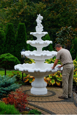 Zierbrunnen Springbrunnen Brunnen Garten Dekoration Fontaine Teich GRECO RAGAZZI