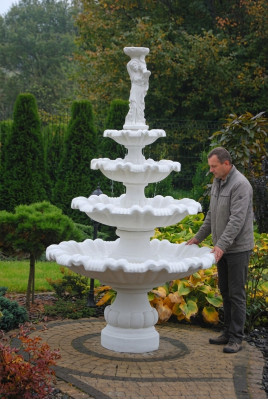 Zierbrunnen Springbrunnen Brunnen Garten Dekoration Fontaine Teich GRECO SHELLA