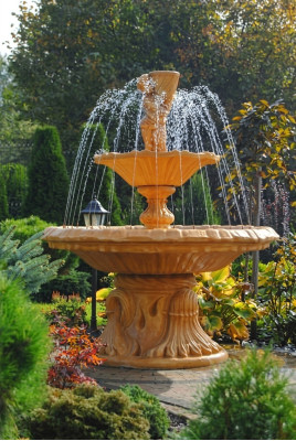 Zierbrunnen Springbrunnen Figur Brunnen Dekoration Garten Fontaine Teich CARELLO