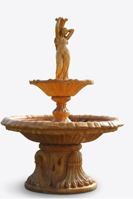 Springbrunnen Garten Teich Brunnen 215cm Steinbrunnen Gartenbrunnen Fontaine Neu