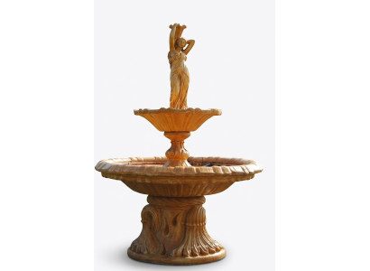 Springbrunnen Garten Teich Brunnen 215cm Steinbrunnen Gartenbrunnen Fontaine Neu