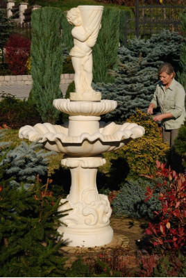 Springbrunnen Garten Teich Brunnen Steinbrunnen Gartenbrunnen Stein Fontaine