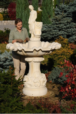 Zierbrunnen Springbrunnen Skulptur Brunnen Dekoration Garten Fontaine 157cm Neu