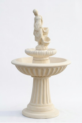 Zierbrunnen Springbrunnen 162cm Skulptur Brunnen Deko Garten Fontaine Teich Neu