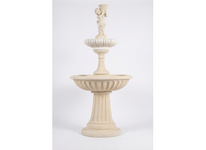 Zierbrunnen Springbrunnen Skulptur 187cm Brunnen Deko Garten Fontaine Teich Neu