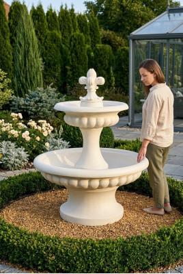 Zierbrunnen Springbrunnen 157cm Skulptur Brunnen Deko Garten Fontaine Teich Neu