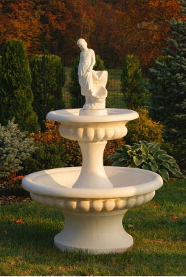 Zierbrunnen Springbrunnen 163cm Skulptur Brunnen Deko Garten Fontaine Teich Neu