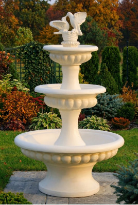 Zierbrunnen Springbrunnen Skulptur Brunnen Deko 186cm Garten Fontaine Teich Neu