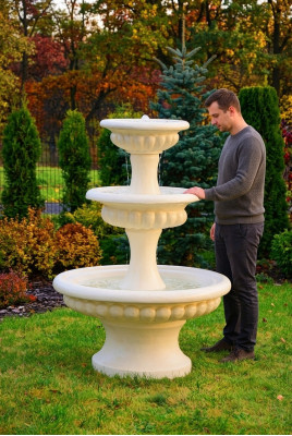Zierbrunnen Springbrunnen Skulptur Brunnen Deko Garten Fontaine Teich Neu 171cm