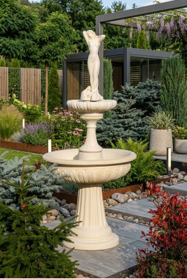 Springbrunnen Garten Teich Brunnen Steinbrunnen Gartenbrunnen Fontaine Stein