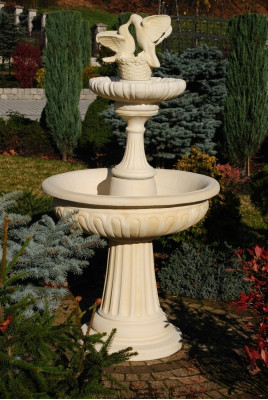 Springbrunnen Froschbrunnen Brunnen 162cm Steinbrunnen Gartenbrunnen Fontaine