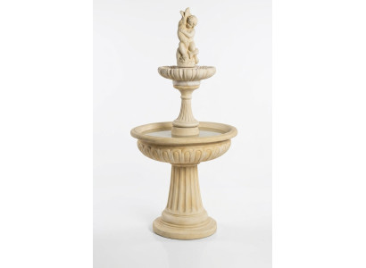 Springbrunnen Froschbrunnen Brunnen 189cm Steinbrunnen Gartenbrunnen Fontaine