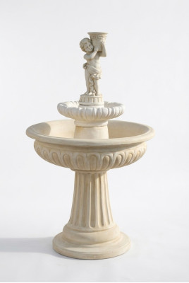 Springbrunnen Froschbrunnen Brunnen Steinbrunnen Gartenbrunnen Fontaine 154cm