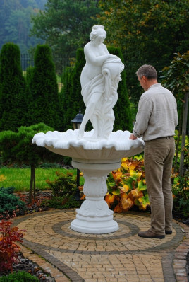 Zierbrunnen Springbrunnen Skulptur Brunnen Deko Garten Fontaine Teich Neu 229cm