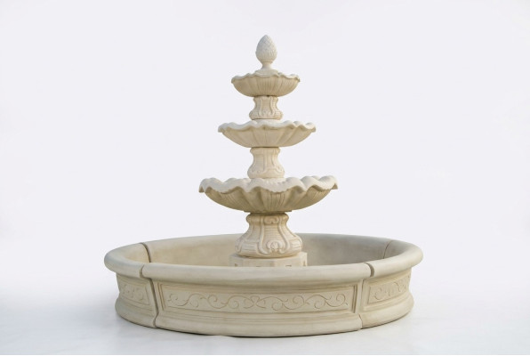 Zierbrunnen Springbrunnen Skulptur Brunnen Deko Garten Fontaine Teich Neu 195cm