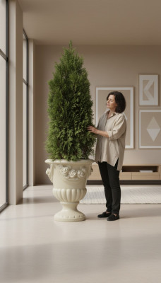 Design Blumentopf Top Pflanz Kübel Gefäß Töpfe Figur Kasten Skulptur PETRA Neu