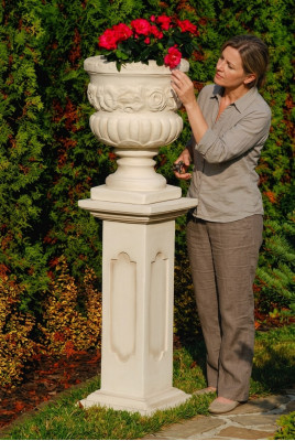 Blumenkorb Kasten Blumen Vase Gefäss Garten Terrasse Dekoration Statue Figuren