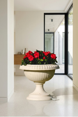Blumenkorb Blumenkasten Blumen Gefäss Garten Terrasse Dekoration Statue Figuren