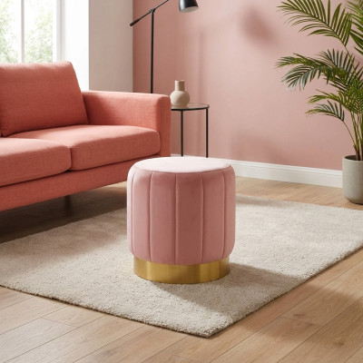 Pouf Fußhocker Rund Hocker Polsterhocker Sitzhocker Hocker Ottomane Relax Neu
