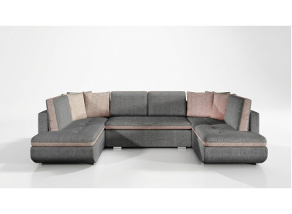 XXL Wohnlandschaft Ecksofa Sofa Couch Polster Garnitur Ecke Designer Neu Stoff