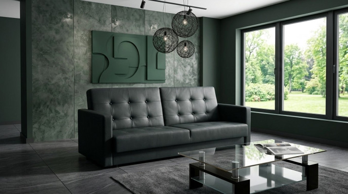 Schlafsofa Polster Garnitur Bettfunktion 3 Sitz Neu Stoff Sofa Couch Textil