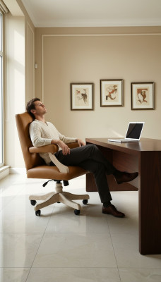 Chefsessel Bürosessel Office Sessel Stuhl Chef Leder Barock Rokoko Designer