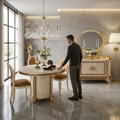 arredoclassic™ Kommode Spiegel Anrichte XXL Sideboard Lowboard Holz