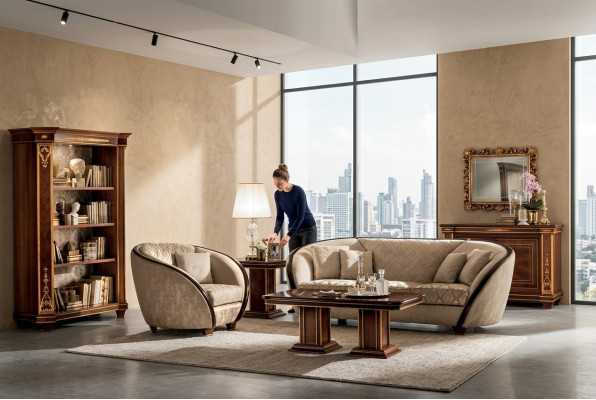 Italienische Wohnzimmer Sitz Polster Möbel Sofagarnitur 3+2+1 Komplett Set Neu