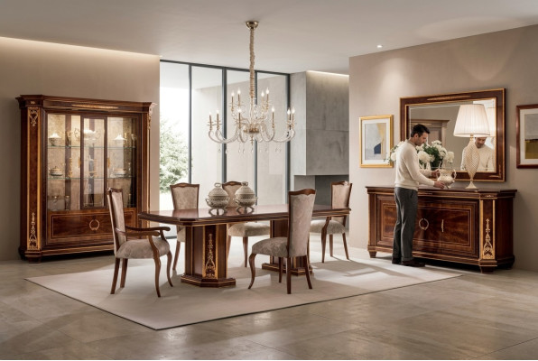 Möbel Tisch + 8x Stuhl Sets Esszimmer Garnitur Holz Komplett Barock