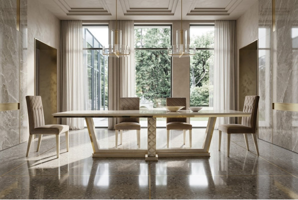 Esszimmer + 6 Stühle + Kommode Spiegel 2x Vitrine Esstisch 11tlg. Set Garnitur