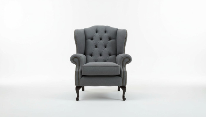 Chesterfield Design Luxus Stoffsofas Textil  Ohrensessel 1 Sitzer Sofa Polster