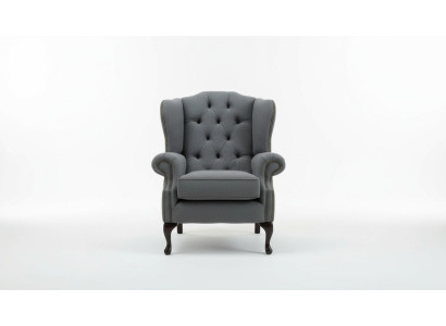 Chesterfield Design Luxus Stoffsofas Textil  Ohrensessel 1 Sitzer Sofa Polster