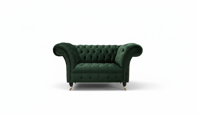 Chesterfield Design Sofa Sessel Couch Polster Luxus Textil Couchen 1 Sitzer #103