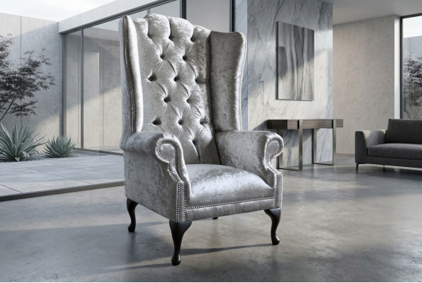 Chesterfield Design Sofa Sessel Couch Polster Luxus Textil Couchen 1 Sitzer #102