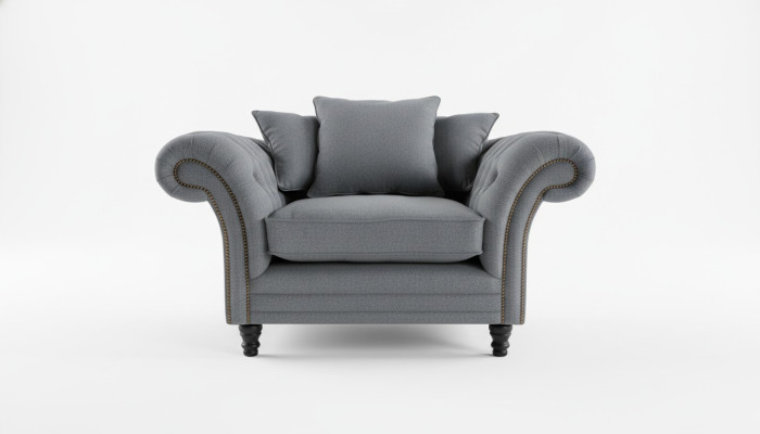Chesterfield Design Sofa Sessel Couch Polster Luxus Textil Couchen 1 Sitzer #110