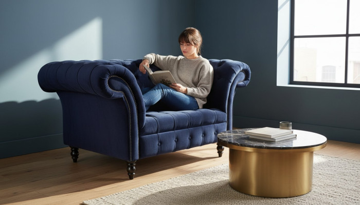 Chesterfield Design Sofa Sessel Couch Polster Luxus Klassische Textil Couchen