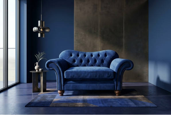 Chesterfield Design Sofa Sessel Couch Polster Luxus Textil Couchen 1 Sitzer #132