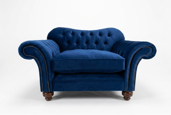 Chesterfield Design Sofa Sessel Couch Polster Luxus Textil Couchen 1 Sitzer #132