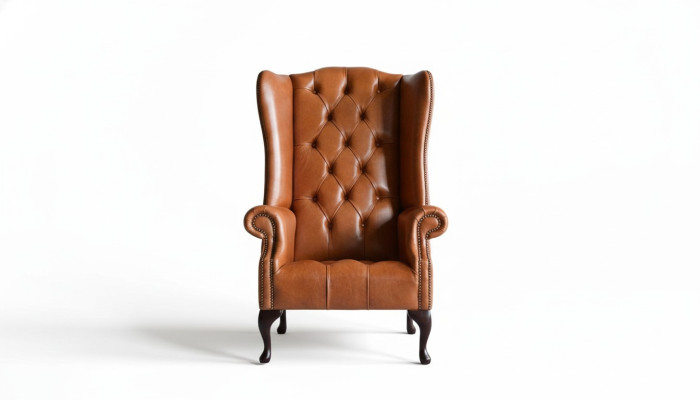 Luxus Ohrensessel Sessel 1 Sitzer Sofa Couch Leder Textil Polster Chesterfield