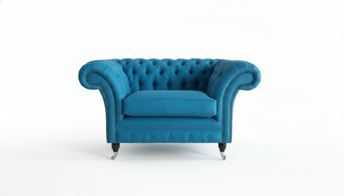 Chesterfield Design Sofa Sessel Couch Polster Textil Couchen Sitzer Ohrensessel