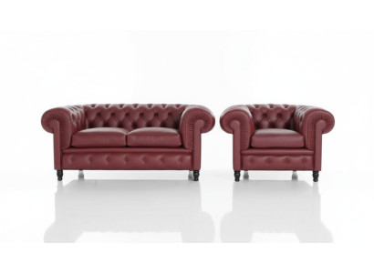 Chesterfield Couch Polster 2+1 Sitzer Polstermöbel Sofagarnitur Couchen Sofas
