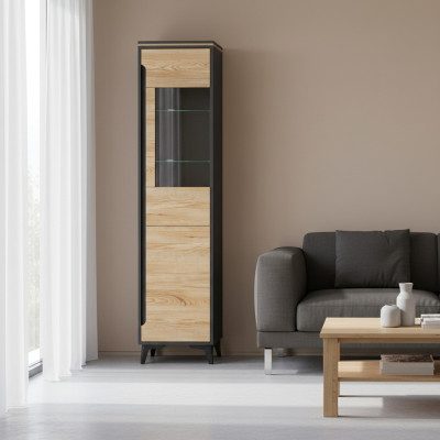 Vitrine Anrichte Schrank Regal Modern Stil Wohnzimmer Kollektion Wandschrank Neu