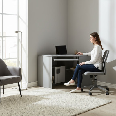 Schreibtisch Computertisch Büro Tische Tisch Holz Eckschreibtisch Büro