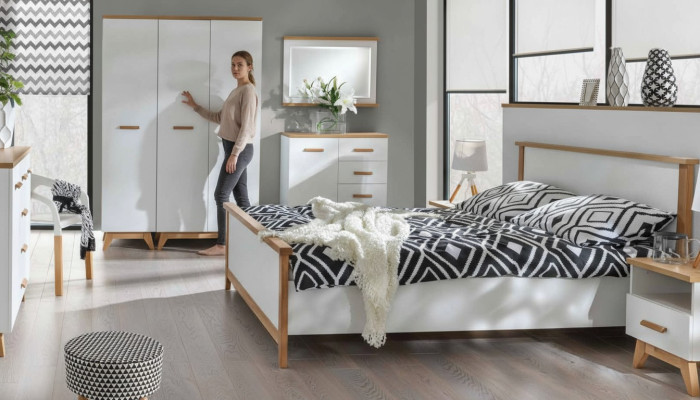 Schlafzimmer Kleiderschrank 3 türiger Holz Wandschrank Schrank Kleiderschränke
